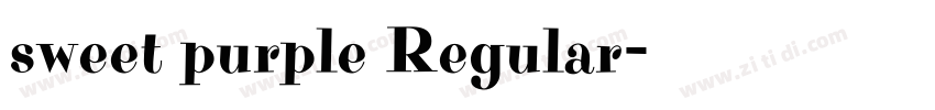 sweet purple Regular字体转换